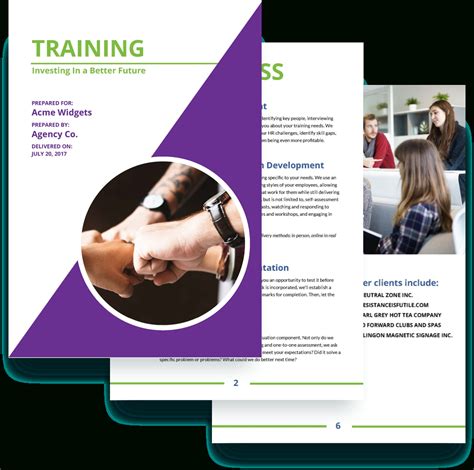 training brochure template free